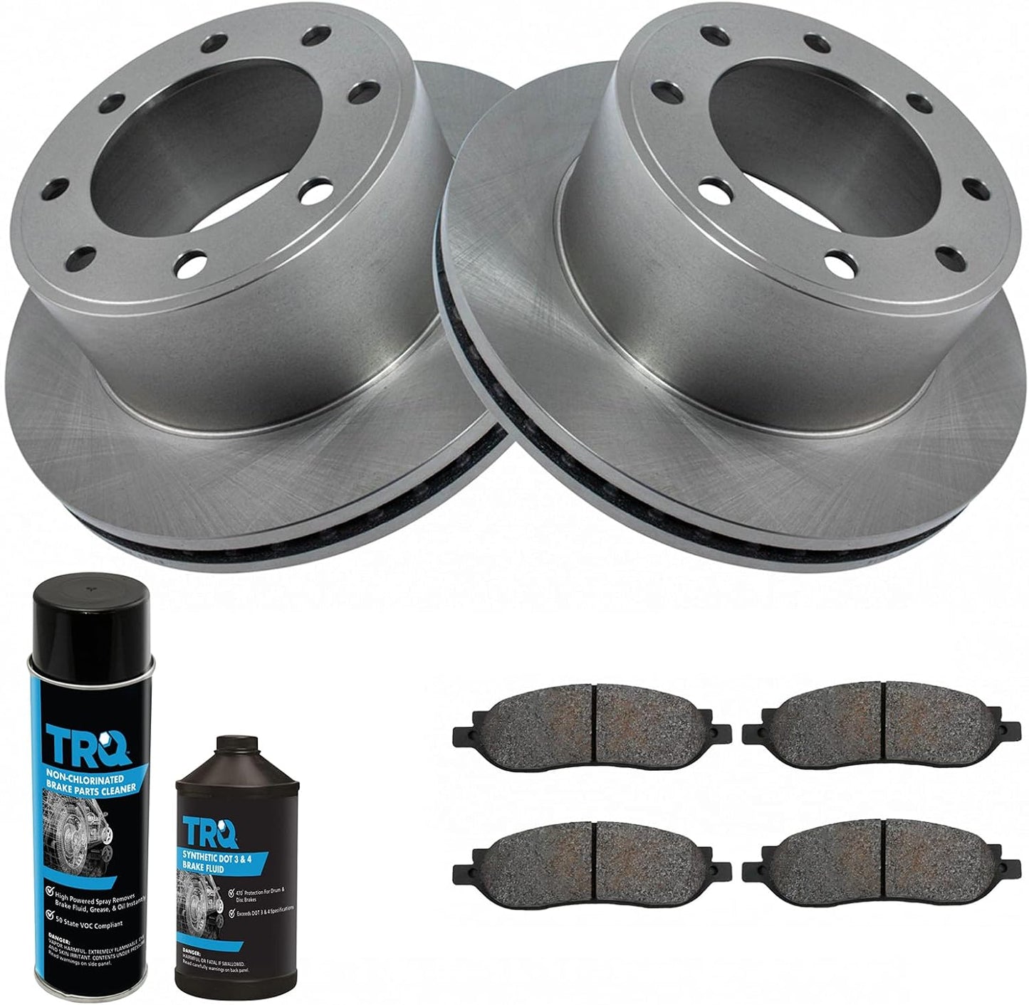 TRQ Rear Brake Pad & Rotor Kit for 2005-2007 Ford Super Duty