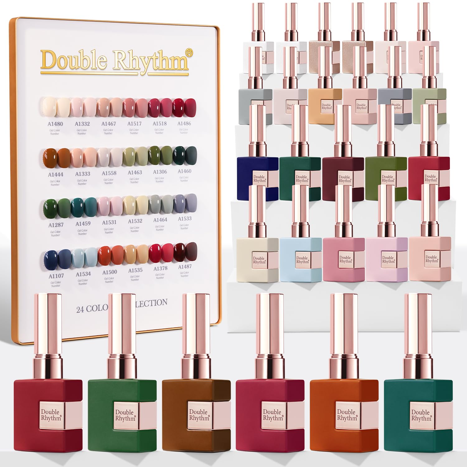 Double Rhythm 28Pcs Gel Nail Polish Set for Stunning Nail Art