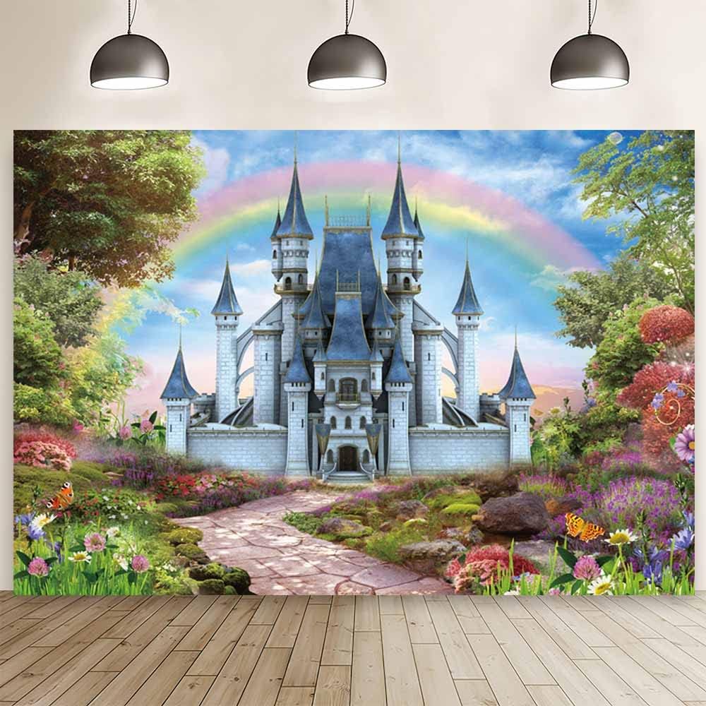10x7ft Soft Fabric Fairy Tale Castle Photography Backdrop