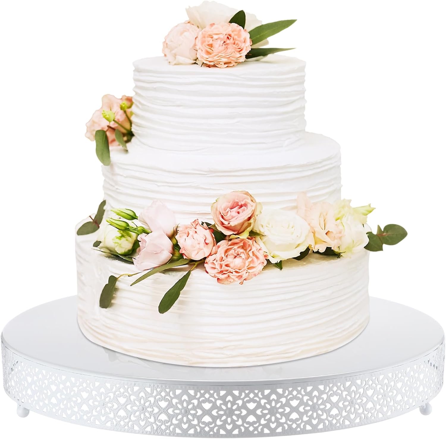 Wenqik 18 Inch Round Metal Cake Stand for Weddings and Parties