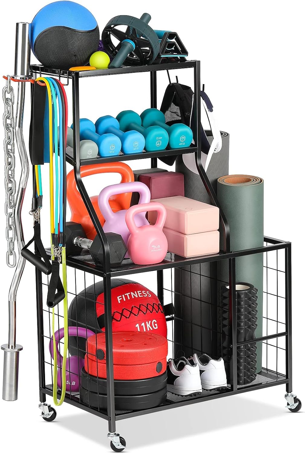 Ultimate Home Gym Organizer with Wheels - AHOWPD