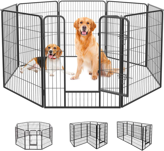 FDW Dog Playpen 8 Panels 40 Inch High Portable Puppy Exercise Pen