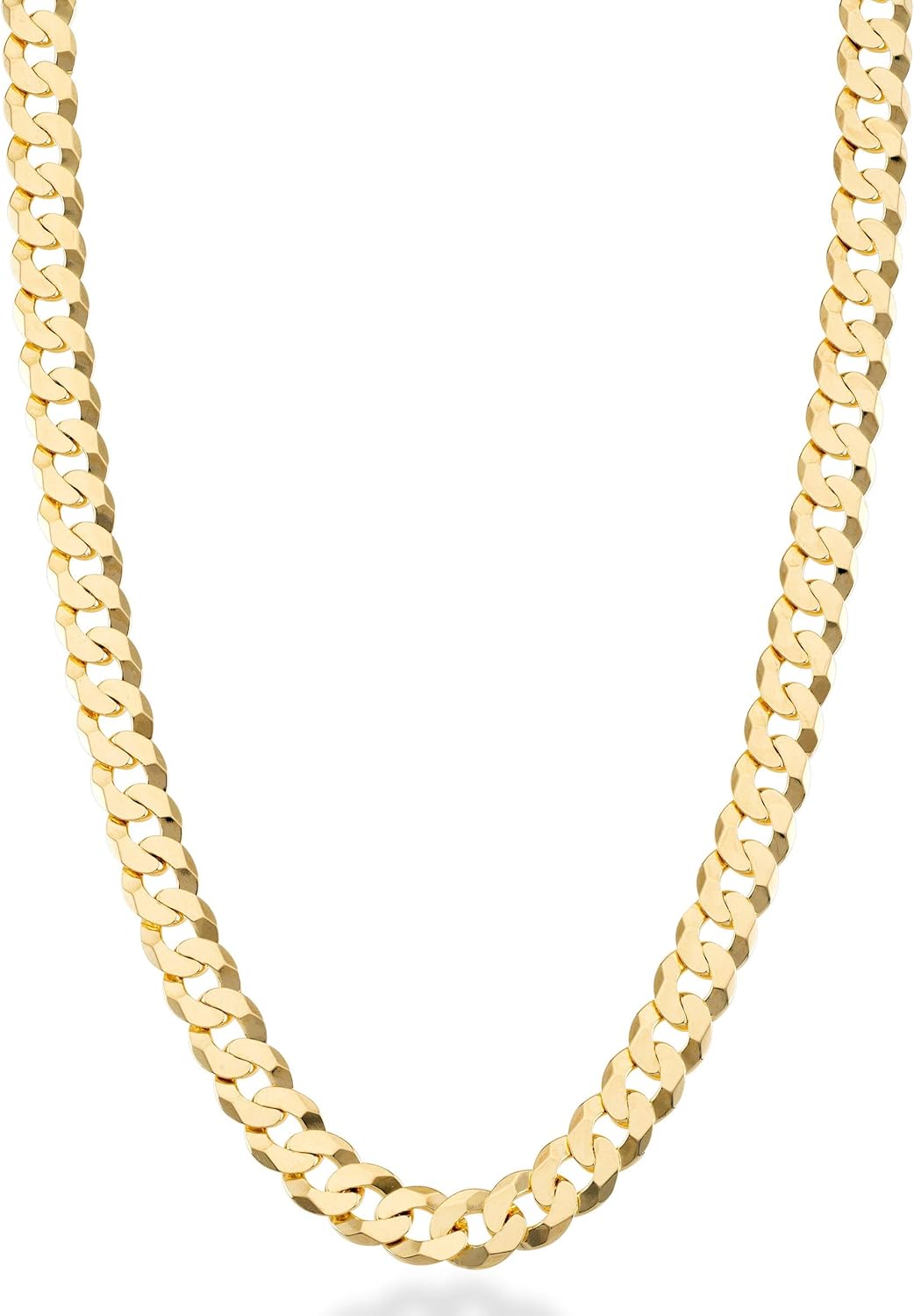 Miabella 18K Gold Plated 925 Sterling Silver Cuban Link Necklace