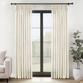 Natural Cream Linen Curtains 90 Inch Long for Living Room