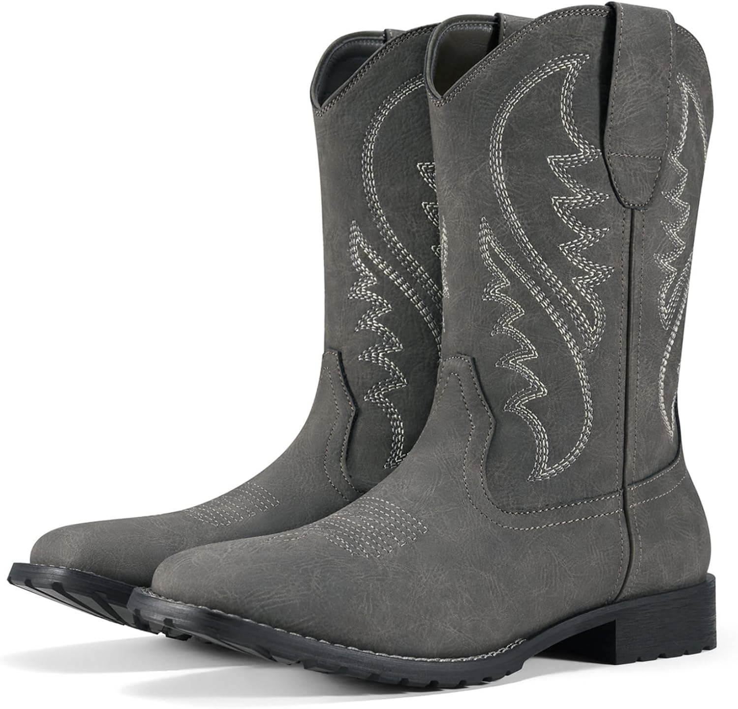 Rollda Cowboy Boots for Men - Classic Embroidered Mid-Calf Style