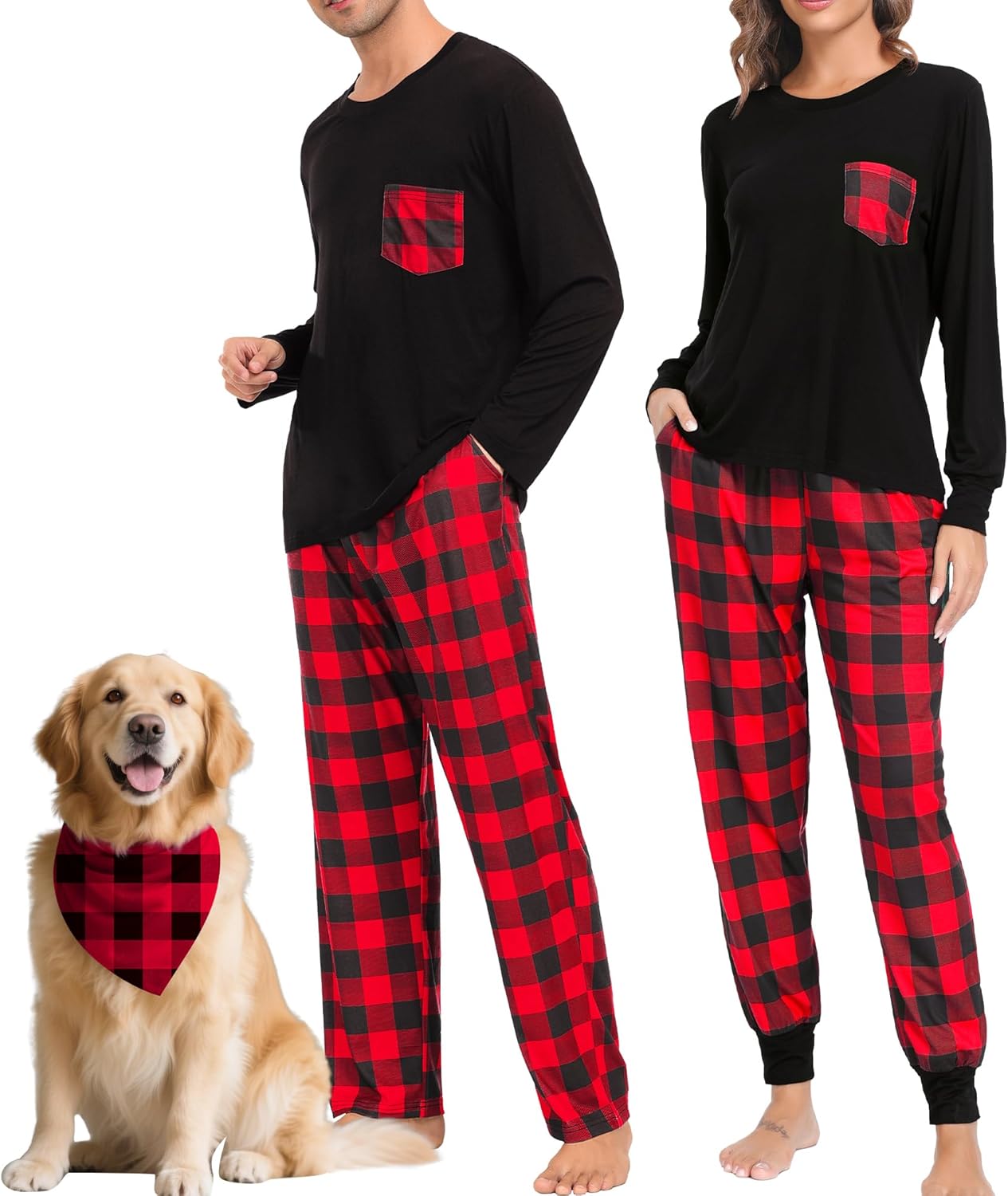 Buffalo Plaid Christmas Pajamas for Couples & Family Fun