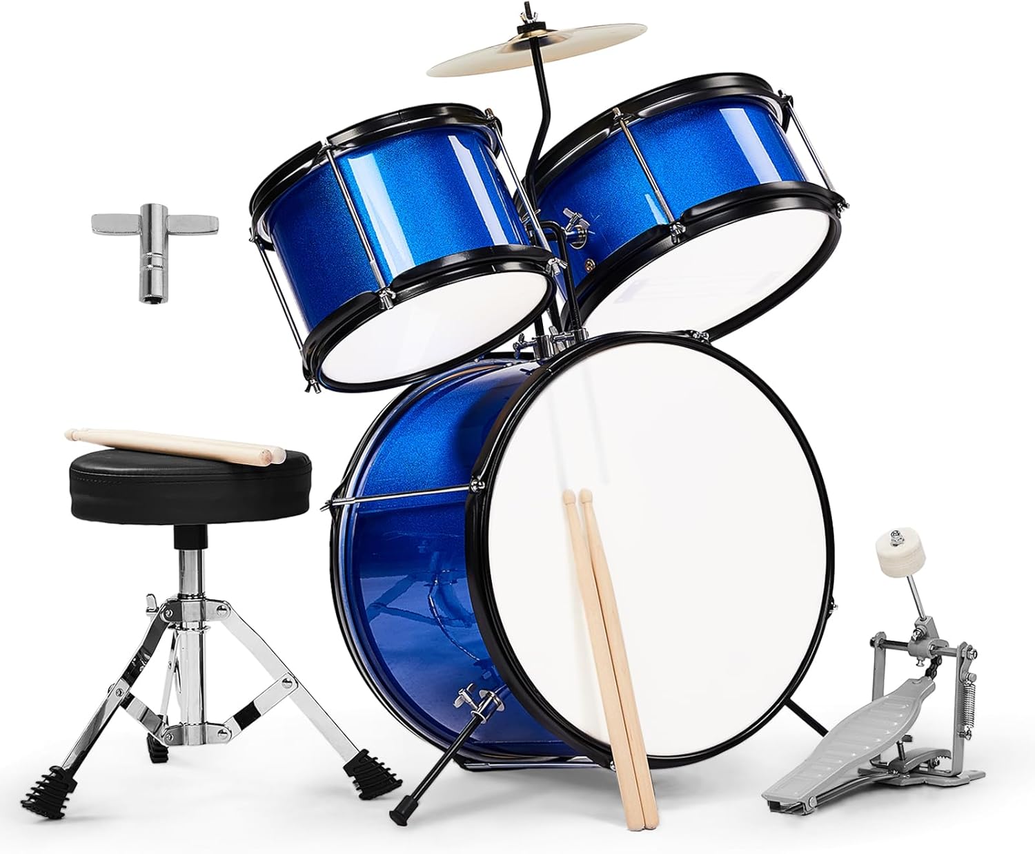 Ktaxon 3-Piece Drum Set for Beginners - Perfect Junior Kit