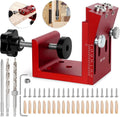 Pocket Hole Jig Kit Adjustable Aluminum Pocket Hole System - Portable