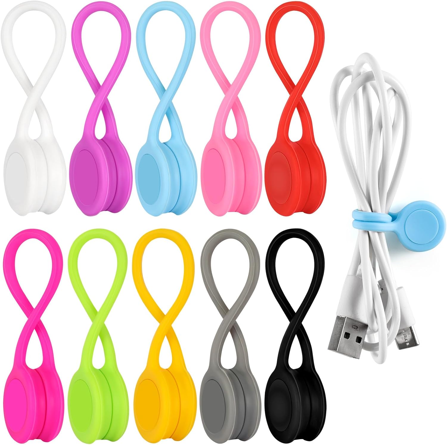 KINYFY Magnetic Cable Ties: Organize Cords Effortlessly!