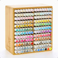 Marker Organizer for 168 Markers Bamboo Desk Storage - Compact Desk