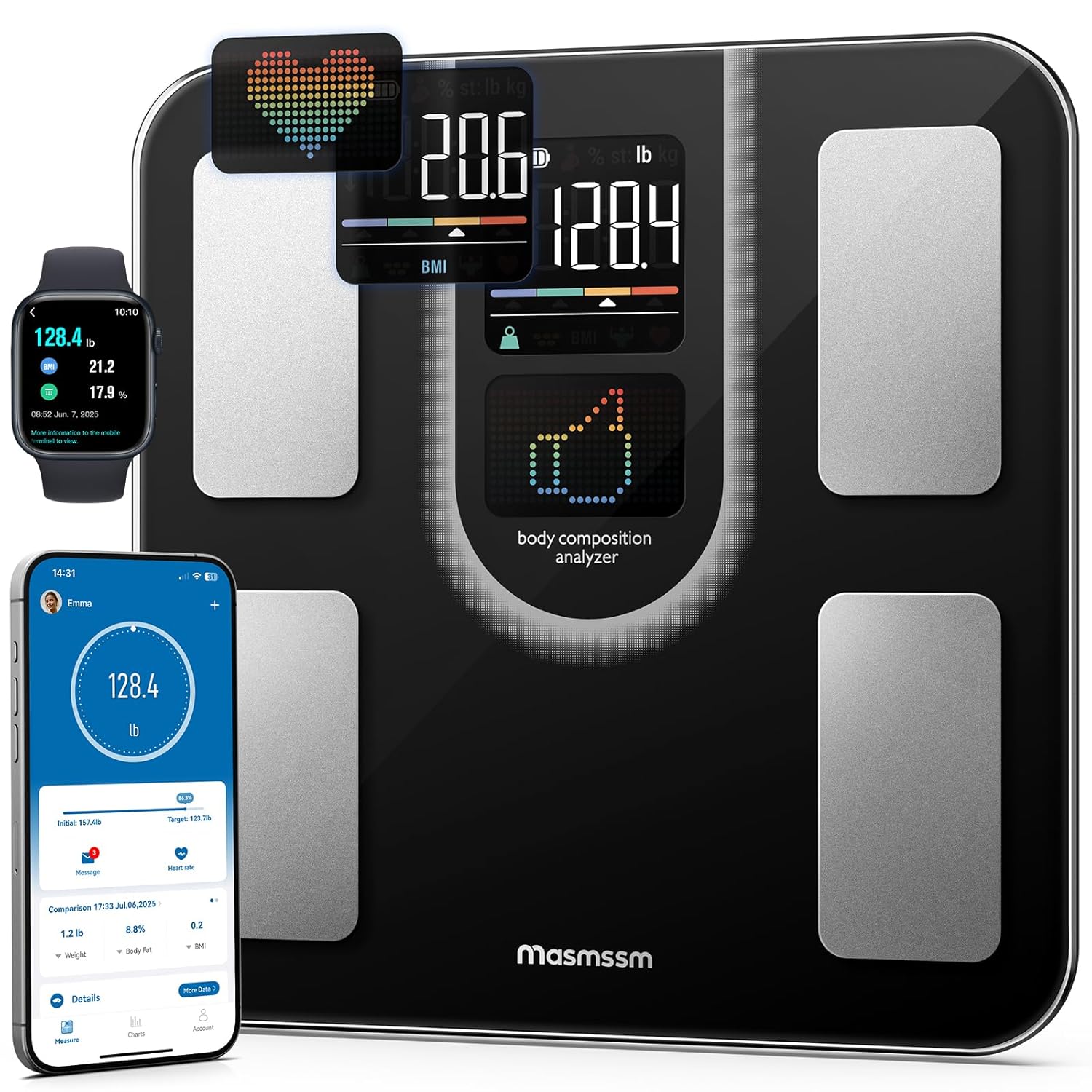 Smart Scale for Body Weight with 22 Body Metrics Tracking