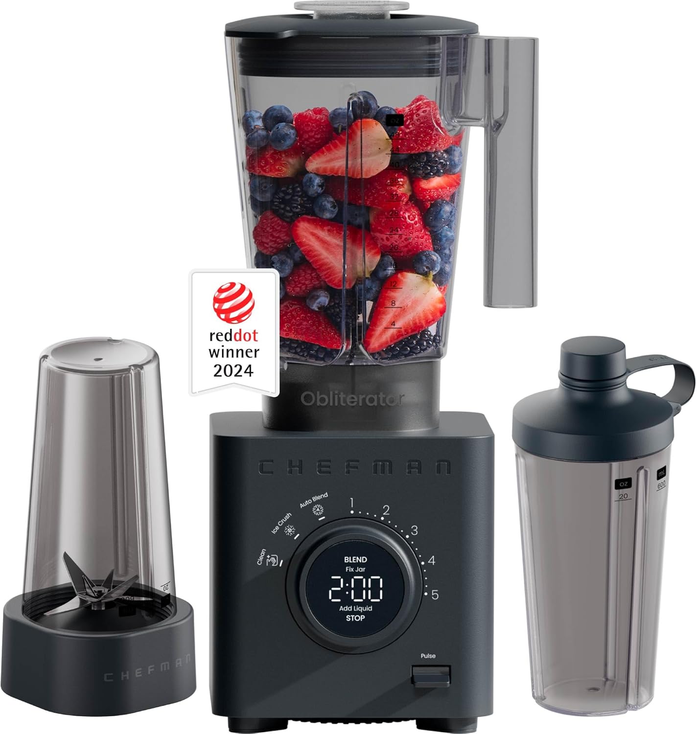 Chefman Obliterator 48 oz Countertop Blender for Smoothies