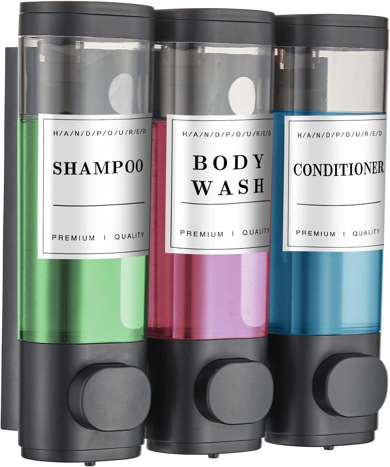 3-Chamber Wall-Mounted Shower Dispenser for Easy Shower Organization
