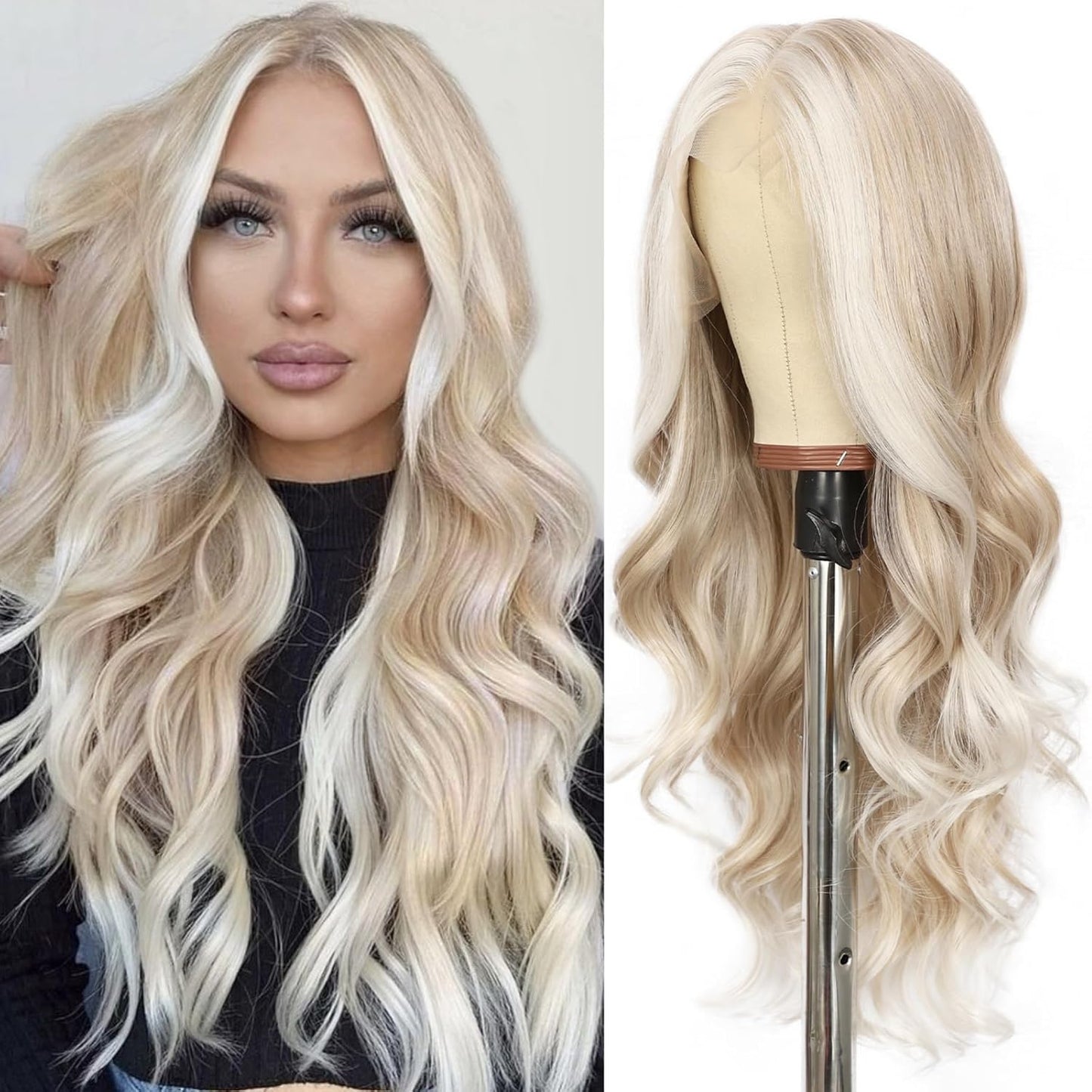 134 Body Wave Lace Front Wig for Women in Ash Blonde Style
