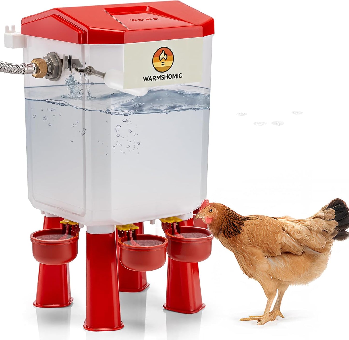 Effortless Poultry Hydration - Float-Controlled Watering System
