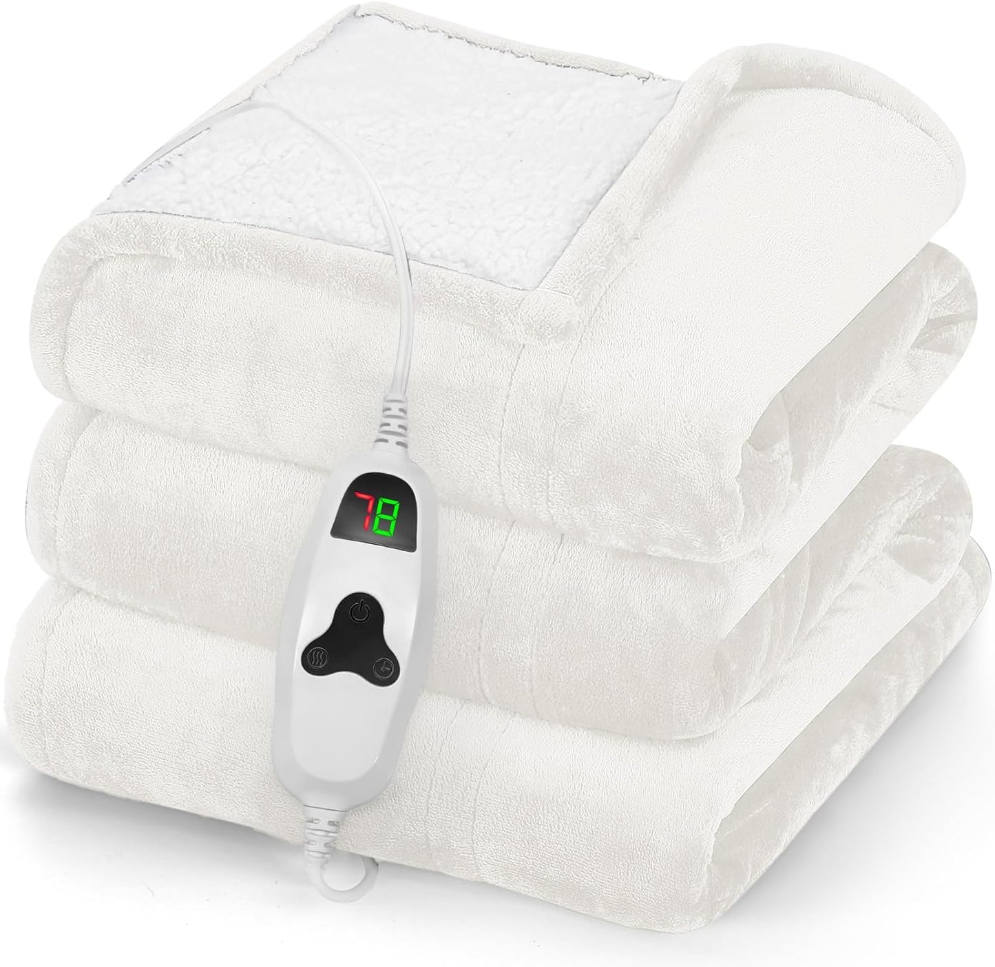 Greenoak Heated Blanket Electric Throw 50inX60in for Cozy Warmth