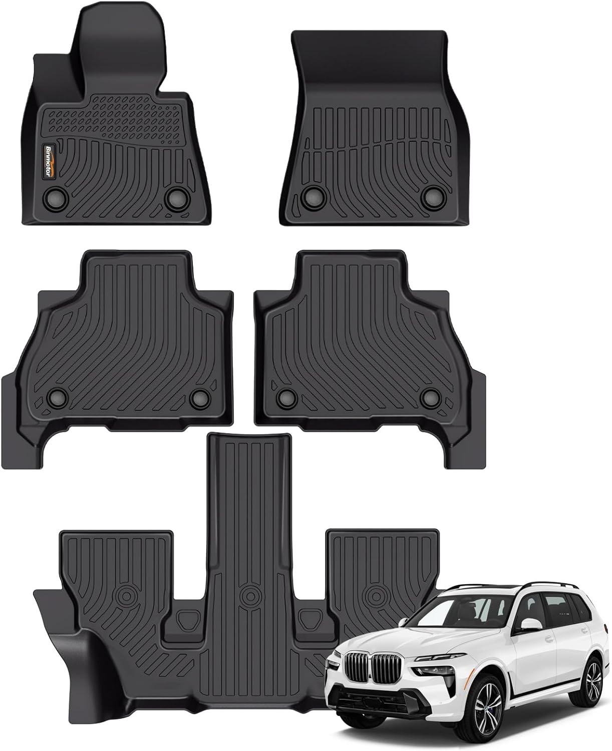 Custom Fit All Weather Car Floor Mats for BMW X7 2019-2025