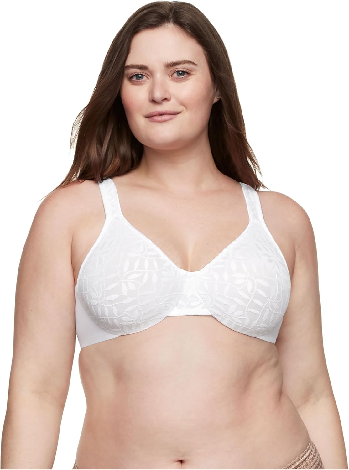 Olga Women's Sheer Leaves Minimizer Bra for Ultimate Comfort