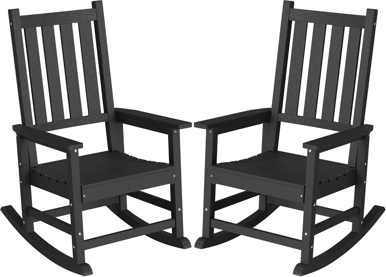 Oversized HDPE Outdoor Rocking Chair Set of 2 for Comfort