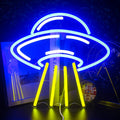 UFO Neon Sign For Room Blue LED UFO Neon Light - Dimmable Accent