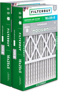 Filterbuy 16x25x5 MERV 8 Dust Defense Air Filter 2-Pack