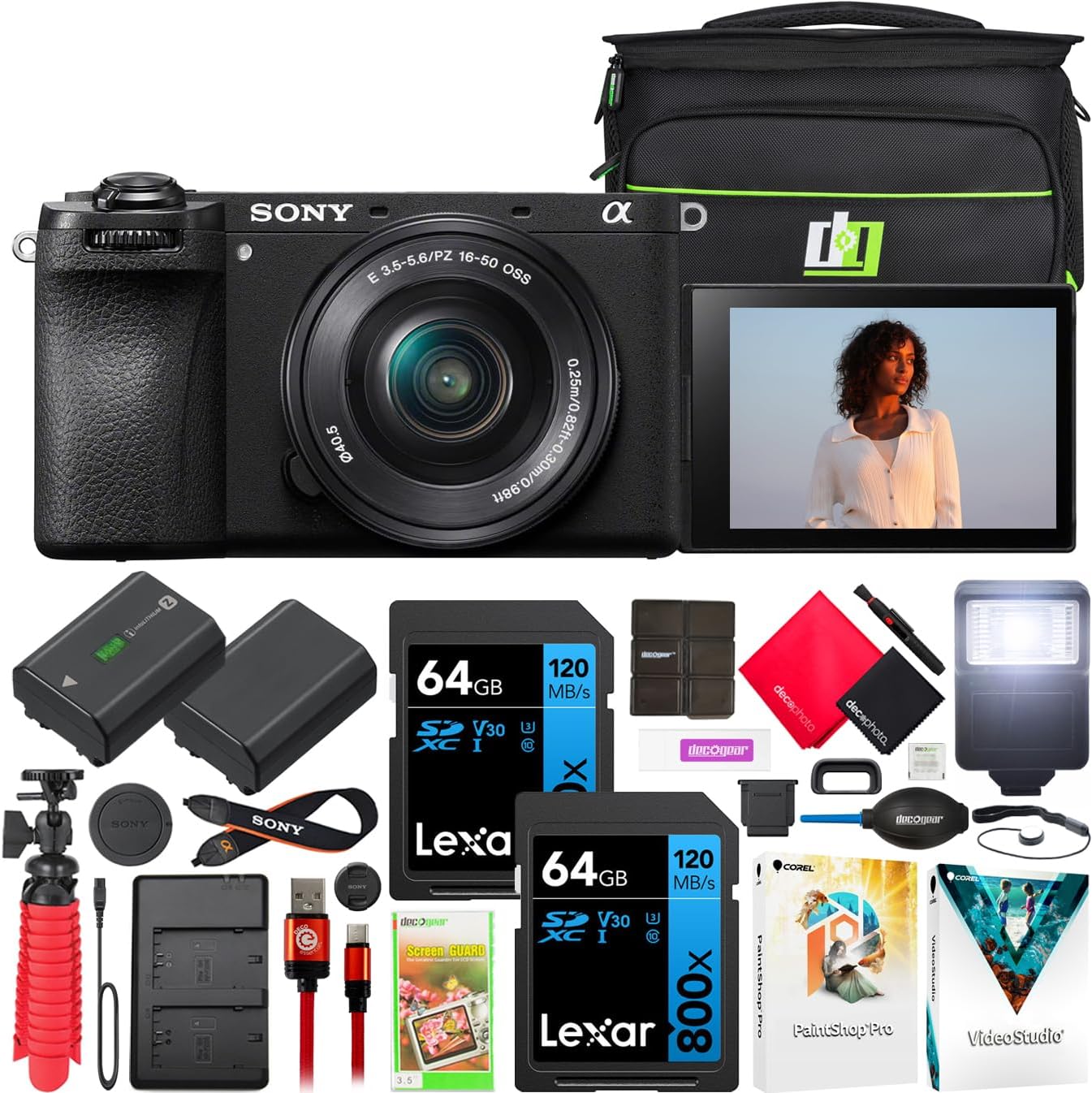Sony a6700 Bundle: 26MP 4K Camera + Accessories