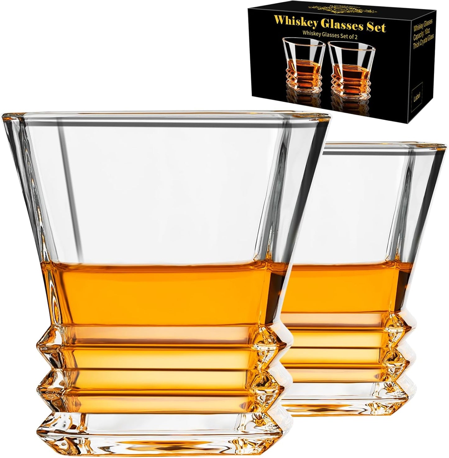 PARACITY Set of 2 Whiskey Glasses - Perfect for Whiskey Lovers
