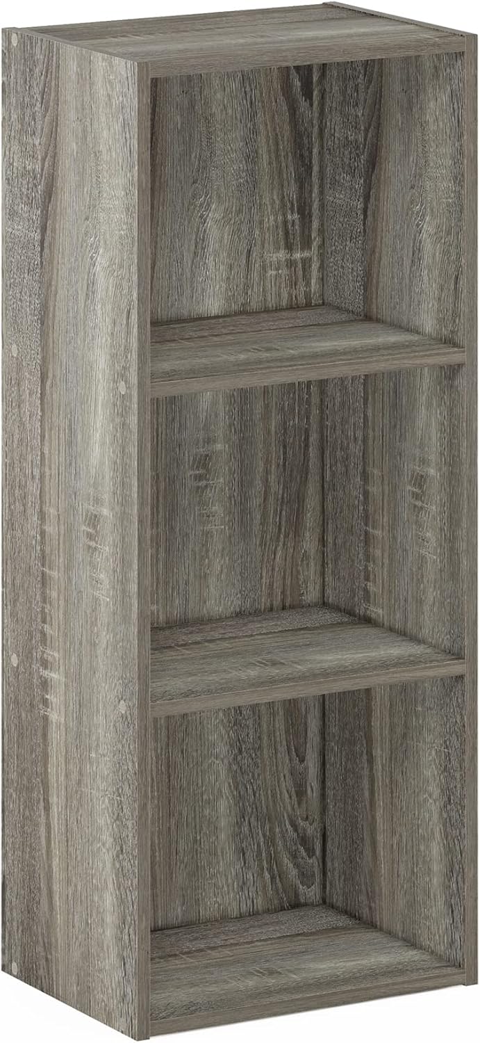 Furinno Luder 3-Tier Bookcase in French Oak for Stylish Storage