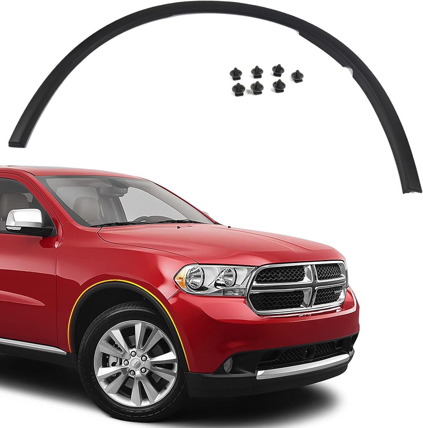 FIONE Front Wheel Arch Fender Cover Trim for Dodge Durango 2011-2018