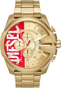 Diesel Mega Chief Men's Chronograph Watch with Stainless Steel Band