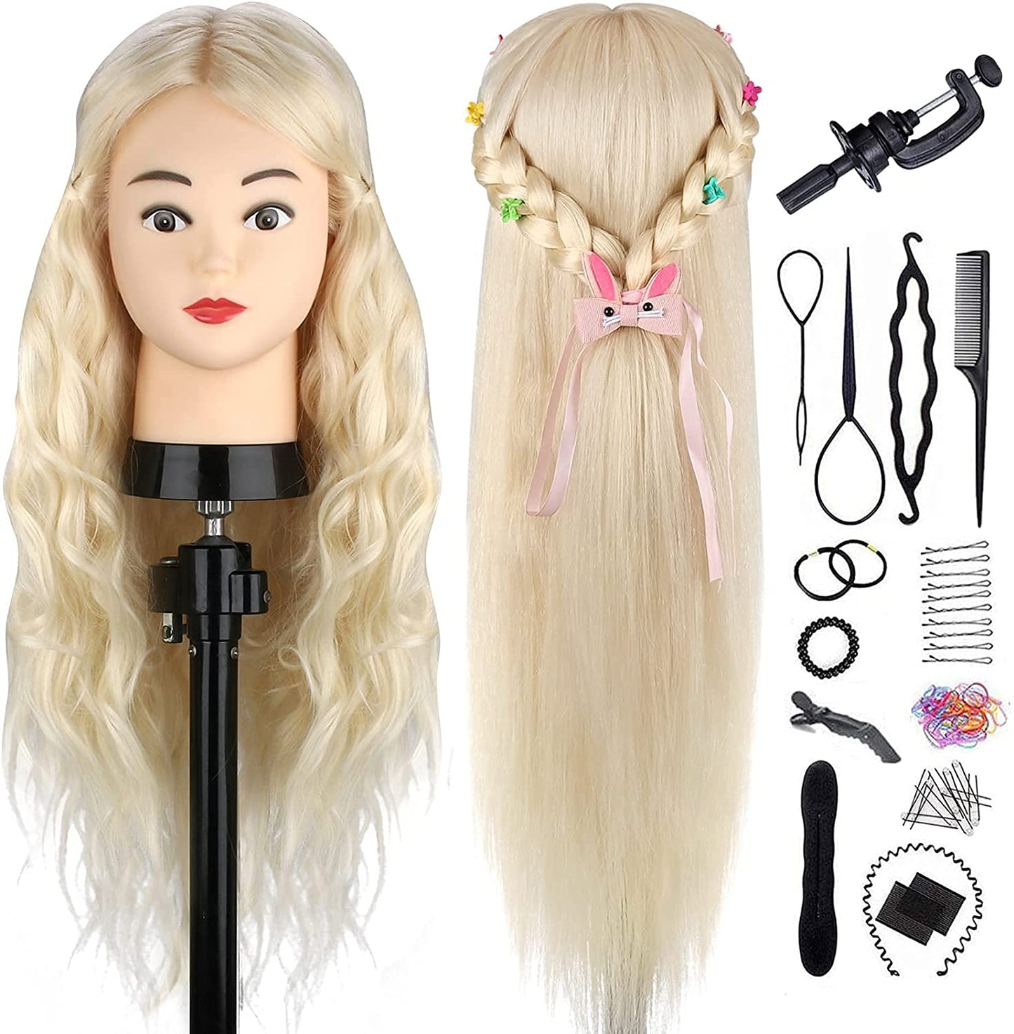 Mannequin Head with 80% Real Hair for Hair Styling Practice