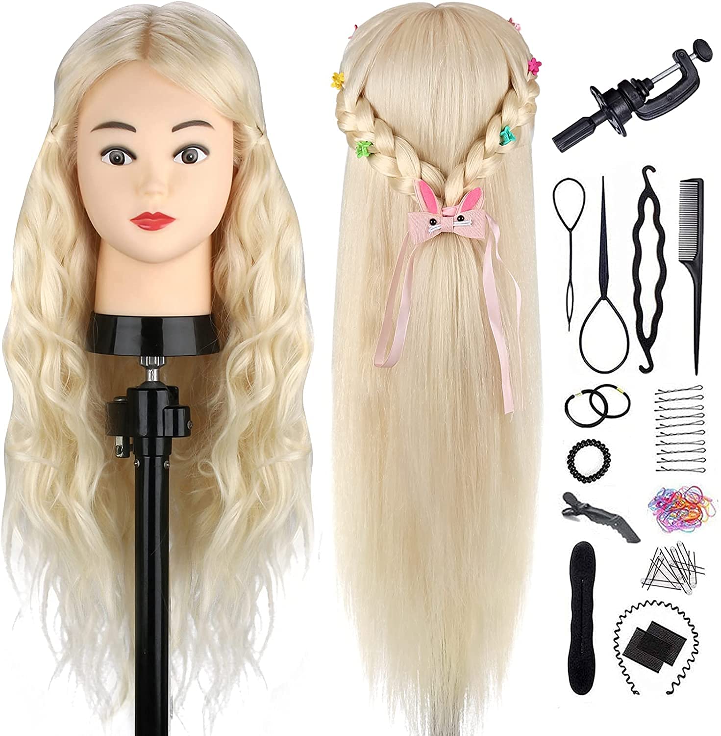 Mannequin Head with 80% Real Hair for Hair Styling Practice