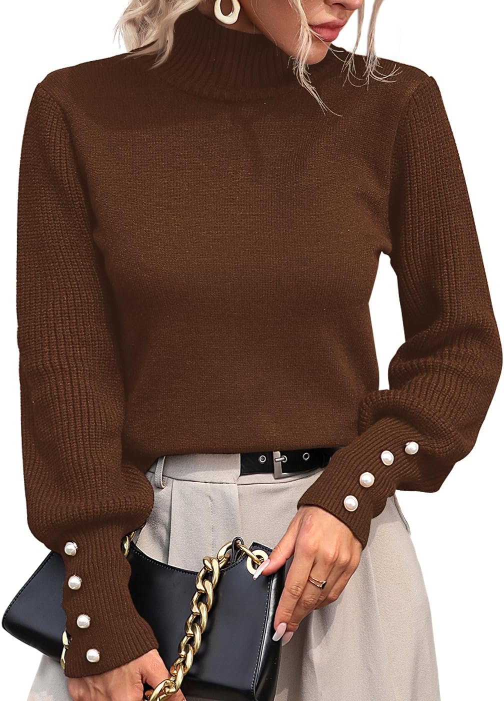 Upopby Women's Fall Winter Turtleneck Sweaters for Style