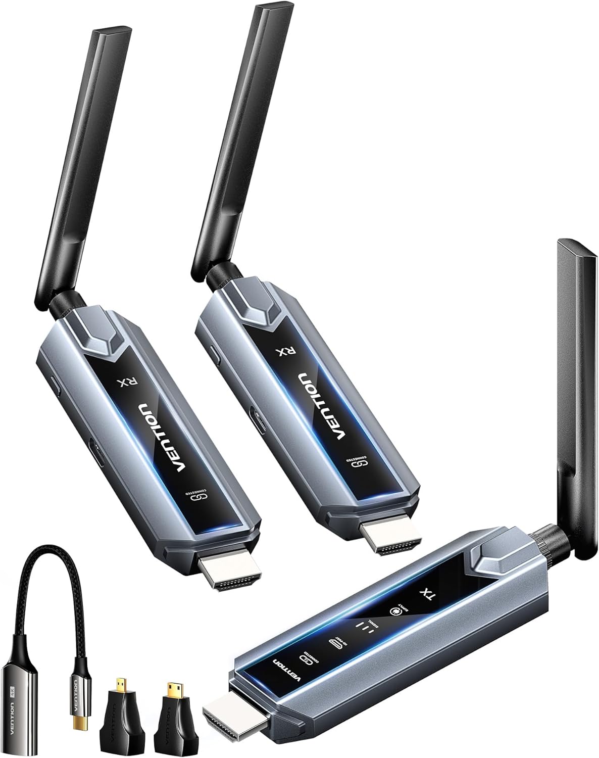 VENTION Wireless HDMI Transmitter with 2 Receivers for Multi-Screen