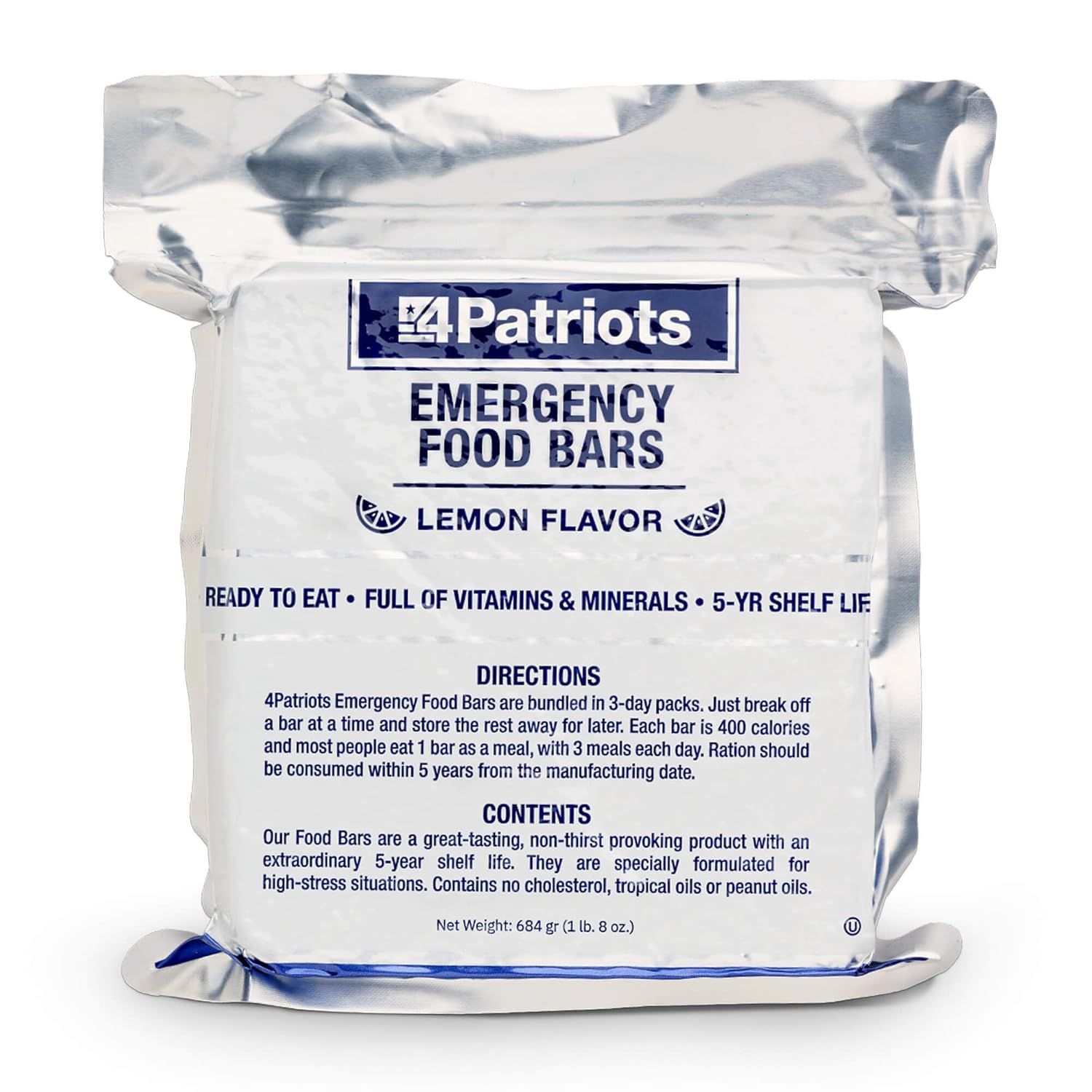 4Patriots Emergency Food Bars: 5-Year S.O.S Ration