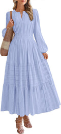 Women's Casual Fall Dresses by BTFBM with Long Sleeve V Neck