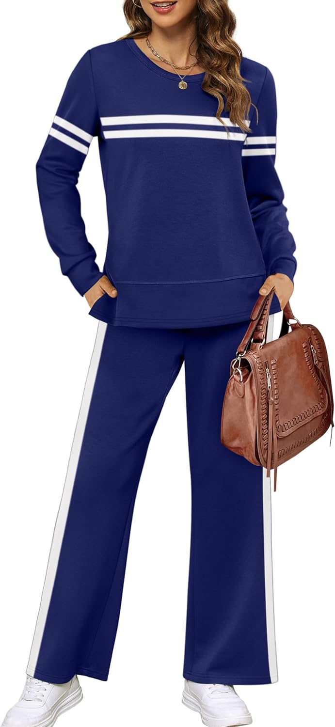 XIEERDUO Women's Lounge Sets: Comfy Wide Leg Tracksuit Outfit