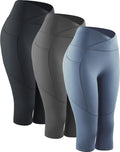 Women's Yoga Running Capris with V-Shape High Waist - Tummy Control