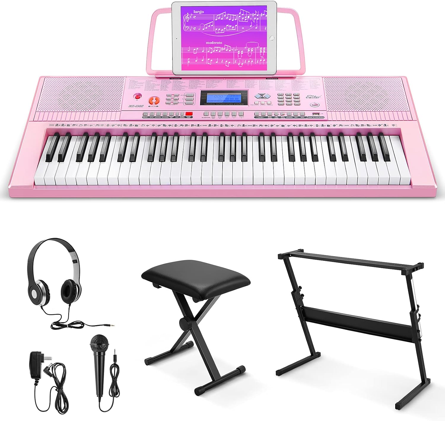 Eastar 61-Key Electric Piano Bundle - Perfect for Beginner Musicians!