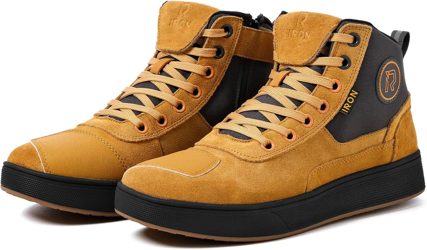 Motorcycle Shoes for Men with Thickened Anti-Slip Sole Design