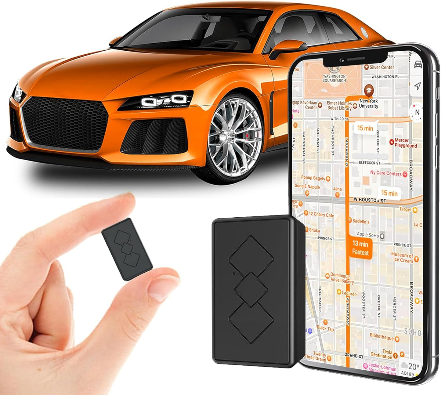 Mini GPS Tracker for Vehicles - Real Time Magnetic Tracking Device