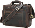 Polare 17in Full Grain Leather Laptop Briefcase - Durable Professional