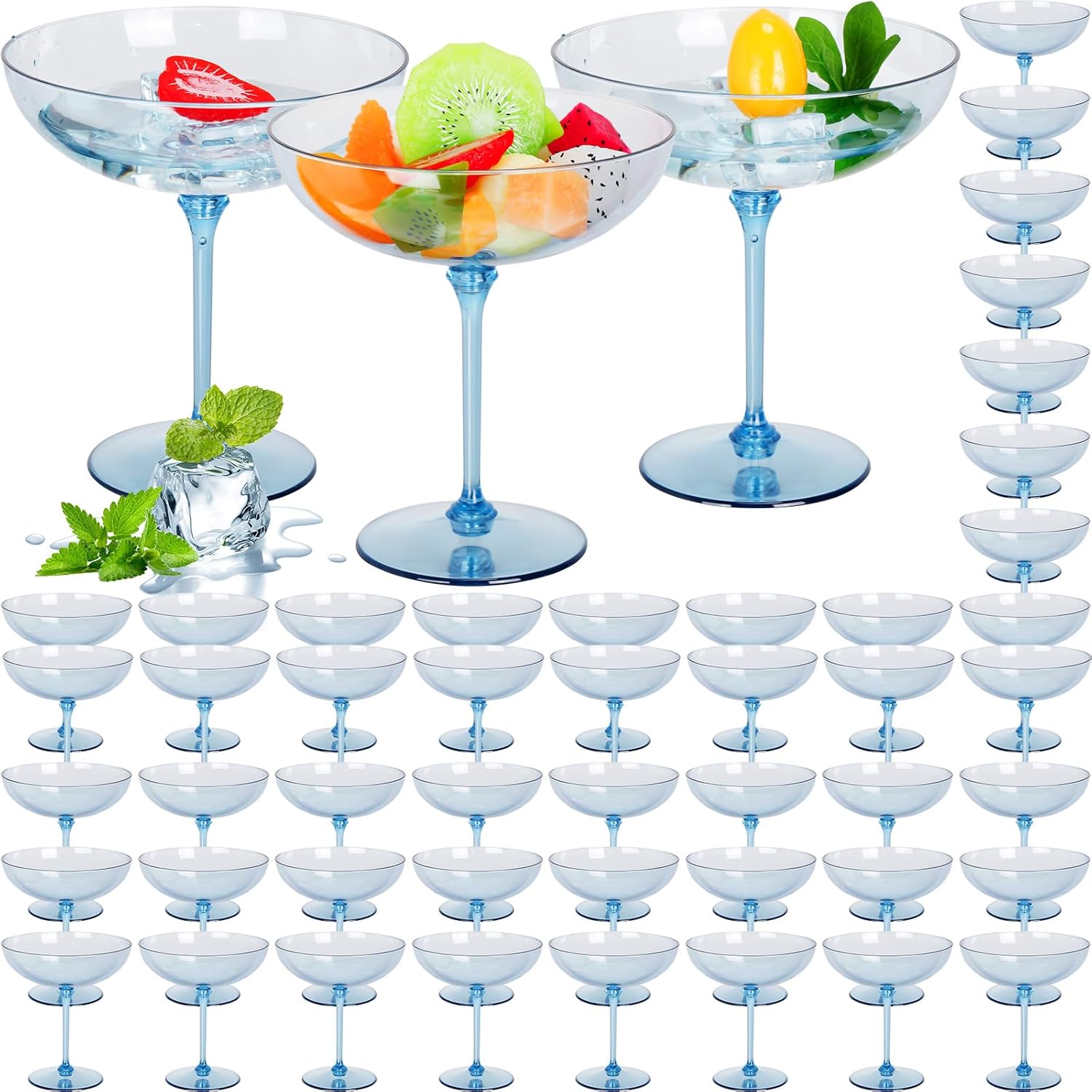48 Pcs Detachable Martini Glasses Set for Parties and Events