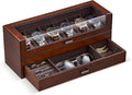 Wood Watch Box for Men 6 Slot Walnut - Classic Display Case