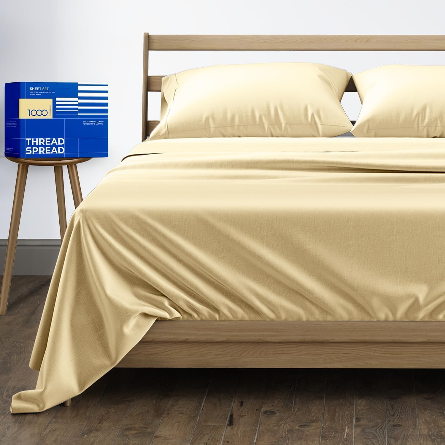 100% Egyptian Cotton Queen Sheet Set for Luxurious Sleep