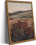 Framed 3D Textured Wall Art Vintage Landscape 16x24 in - Moody