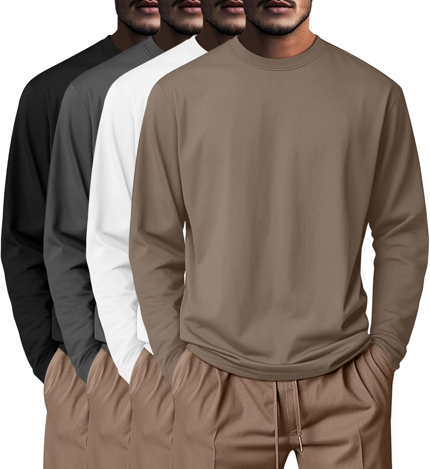 Neer 4 Pack Mens Big and Tall Shirts for Comfort and Style