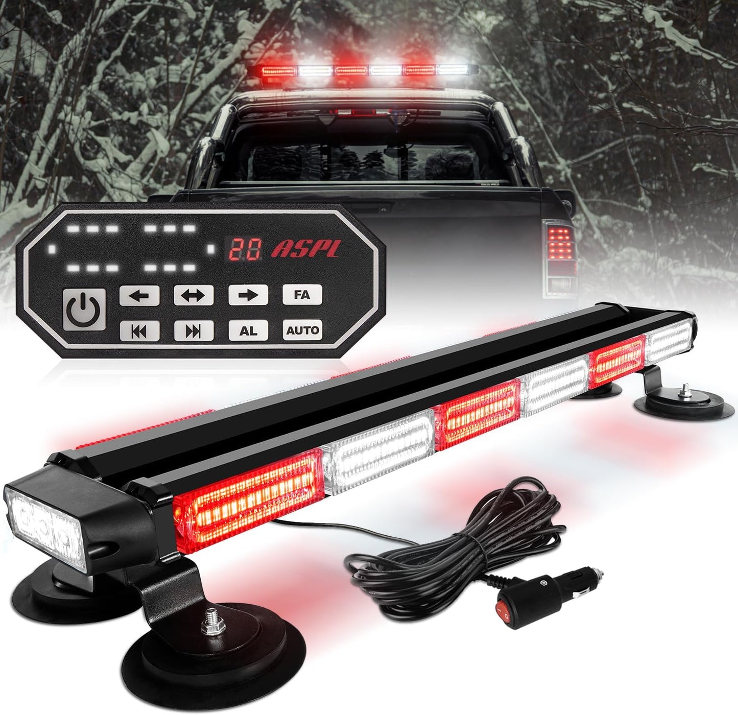 ASPL 26inch 126 LED Emergency Rooftop Strobe Lights Bar Review