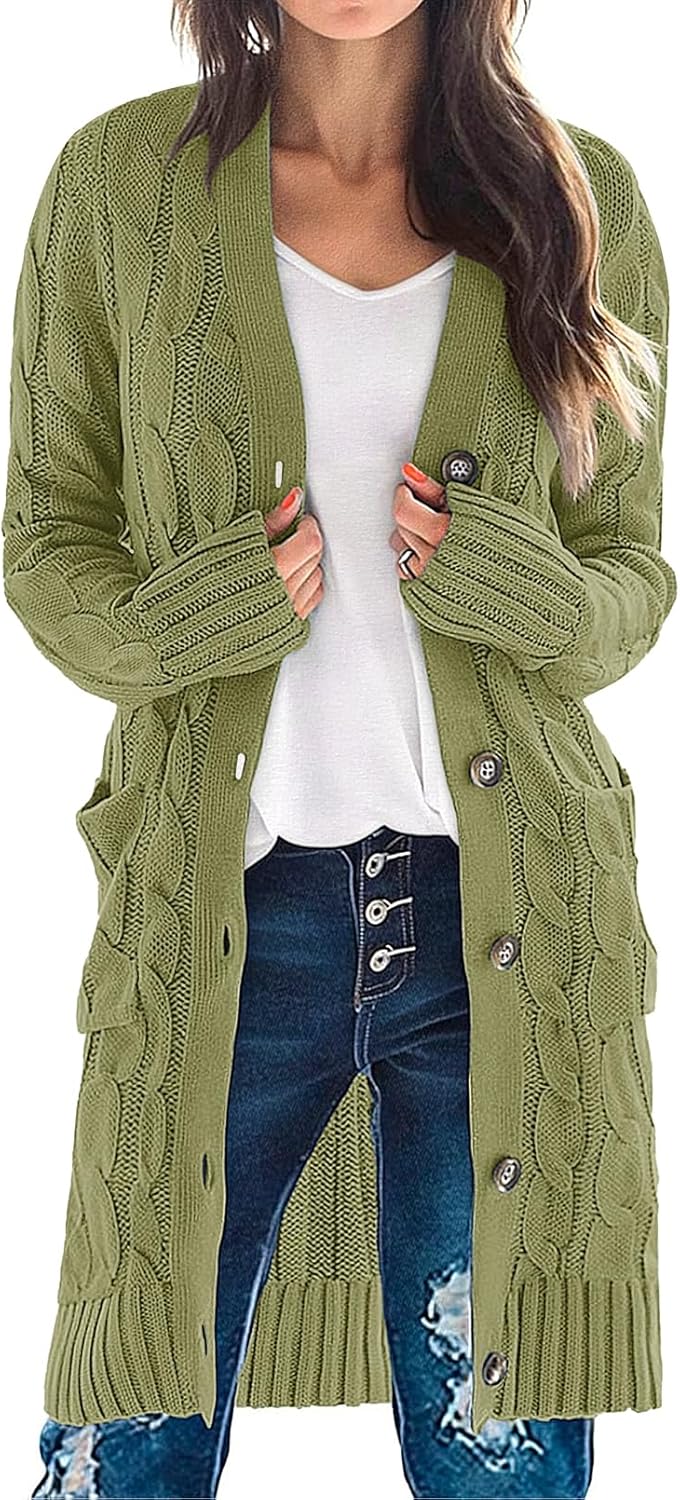 MEROKEETY Women's Long Sleeve Cardigan Sweater for Fall 2025