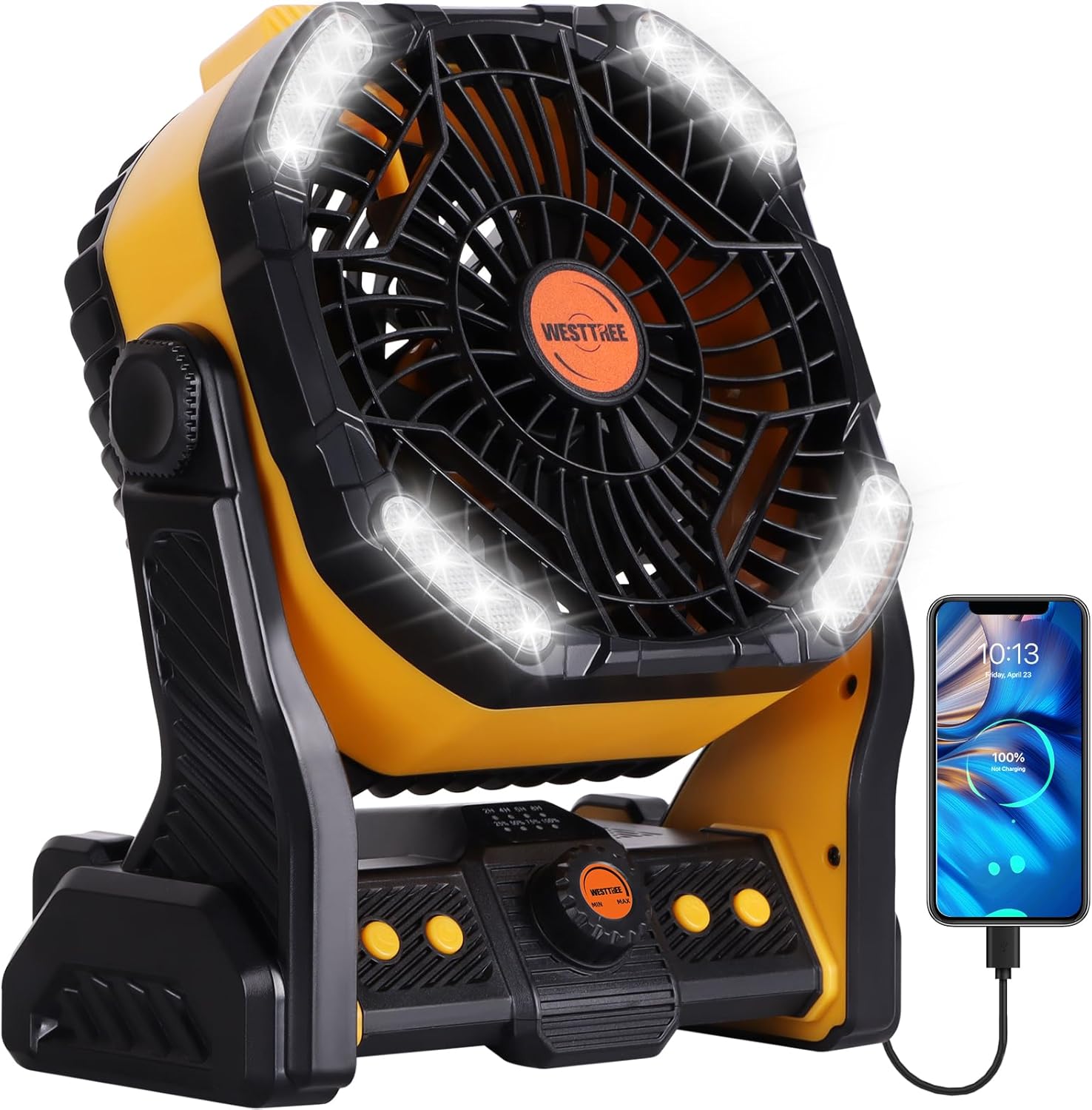 20000mAh Camping Fan with LED Lantern for Outdoor Adventures